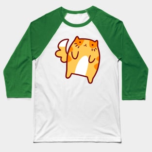 Stubby Little Orange Tabby Baseball T-Shirt